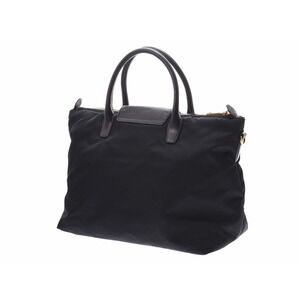 Prada Handbag Black GG Strap Nylon Leather